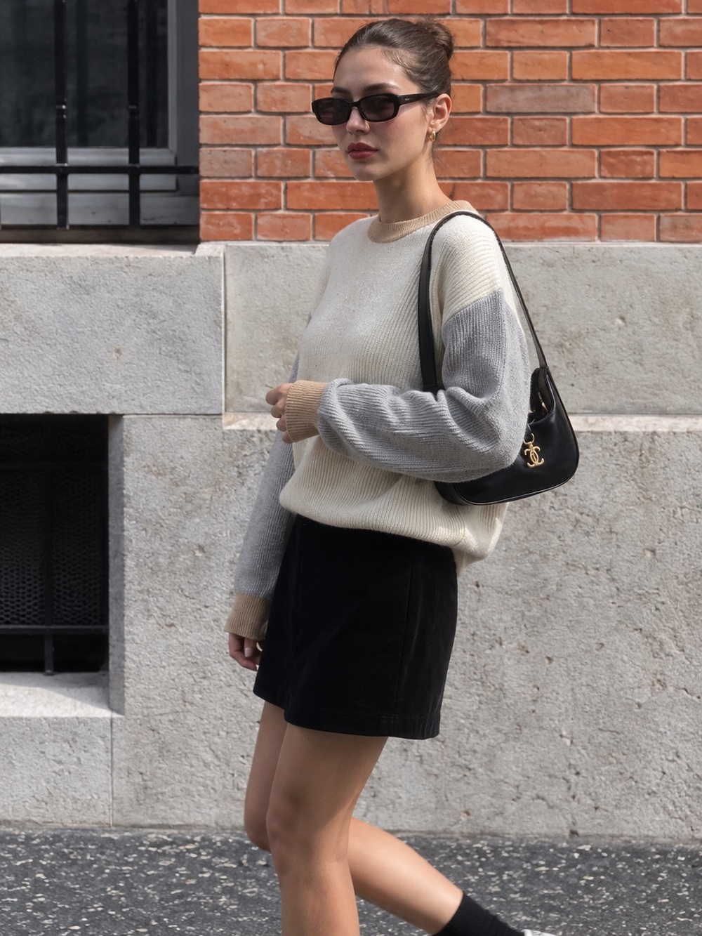 Cozy Ribbed Knit Crewneck Sweater